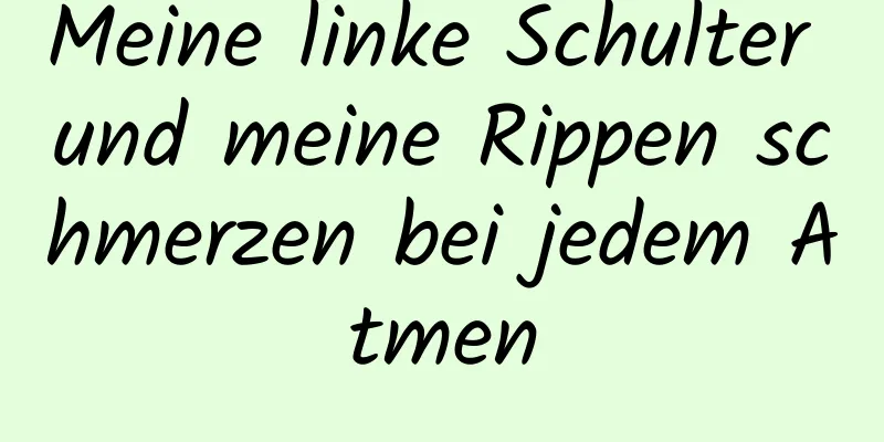 Meine linke Schulter und meine Rippen schmerzen bei jedem Atmen