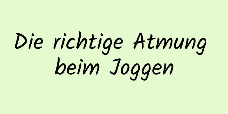 Die richtige Atmung beim Joggen