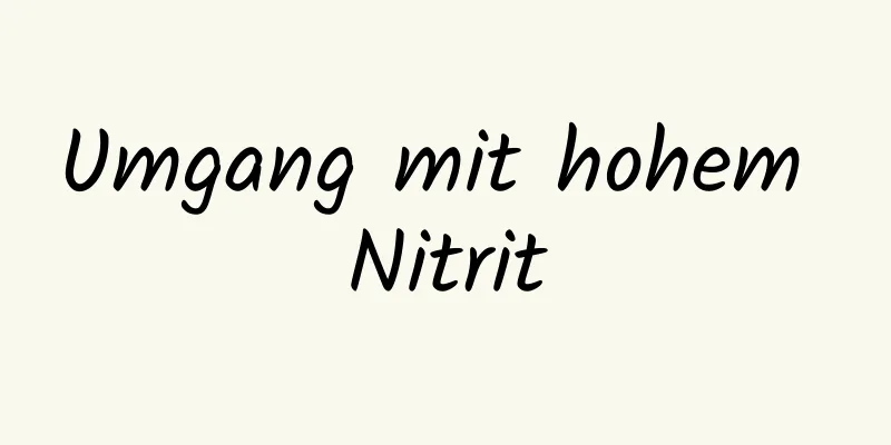 Umgang mit hohem Nitrit