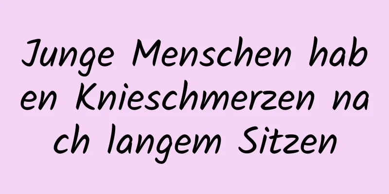 Junge Menschen haben Knieschmerzen nach langem Sitzen