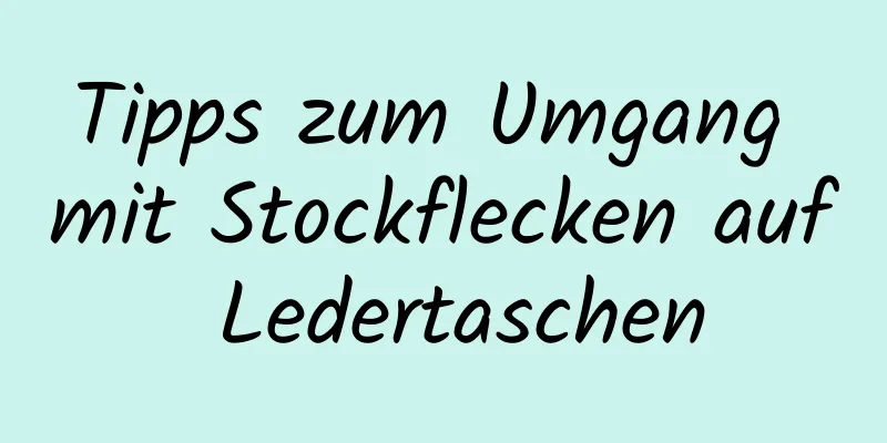 Tipps zum Umgang mit Stockflecken auf Ledertaschen