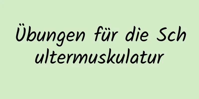 Übungen für die Schultermuskulatur