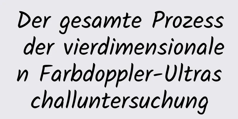 Der gesamte Prozess der vierdimensionalen Farbdoppler-Ultraschalluntersuchung