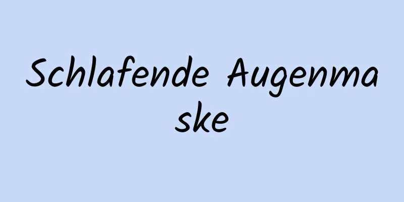 Schlafende Augenmaske