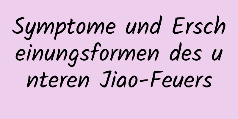 Symptome und Erscheinungsformen des unteren Jiao-Feuers