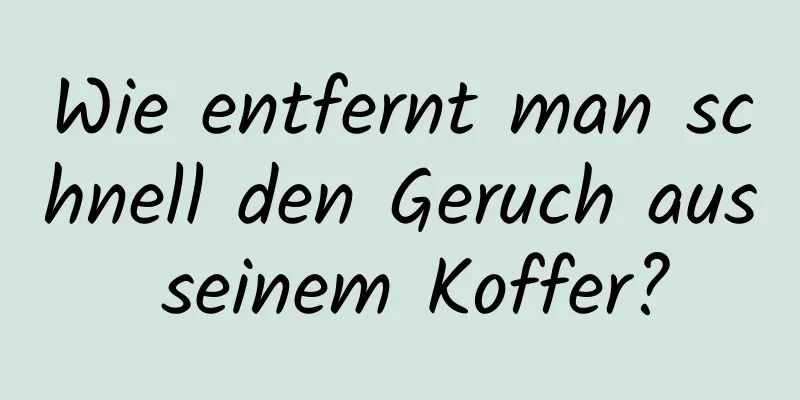 Wie entfernt man schnell den Geruch aus seinem Koffer?