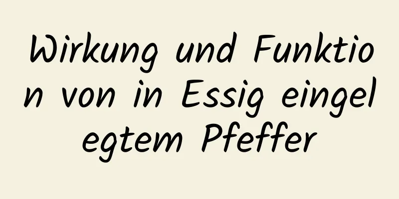Wirkung und Funktion von in Essig eingelegtem Pfeffer