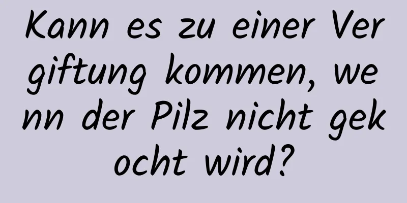 Kann es zu einer Vergiftung kommen, wenn der Pilz nicht gekocht wird?