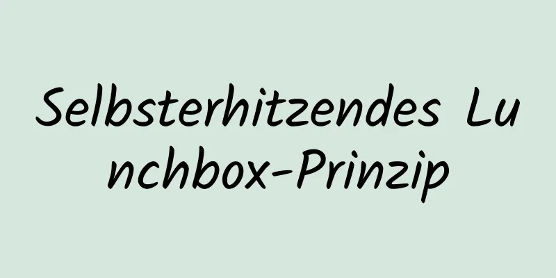 Selbsterhitzendes Lunchbox-Prinzip