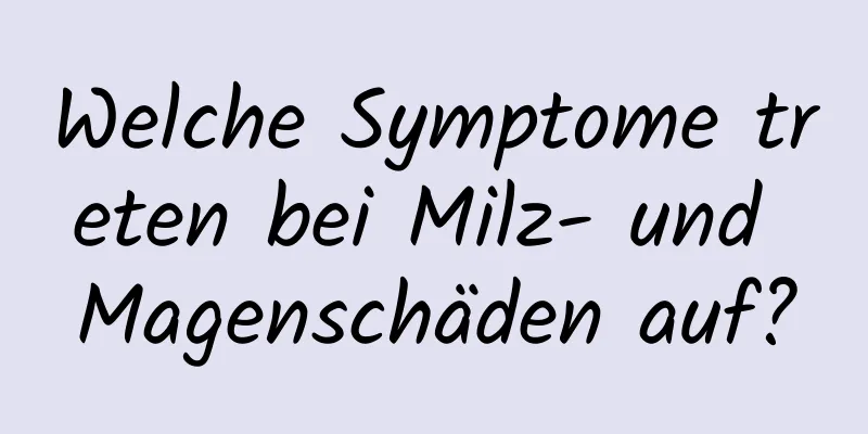 Welche Symptome treten bei Milz- und Magenschäden auf?