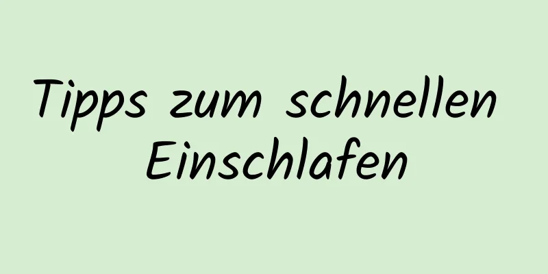 Tipps zum schnellen Einschlafen