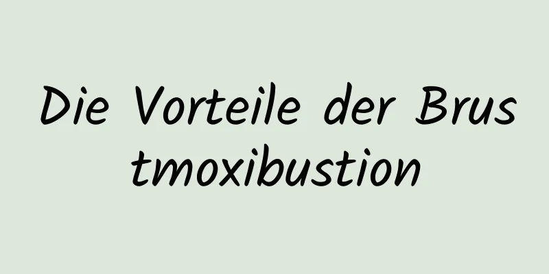 Die Vorteile der Brustmoxibustion