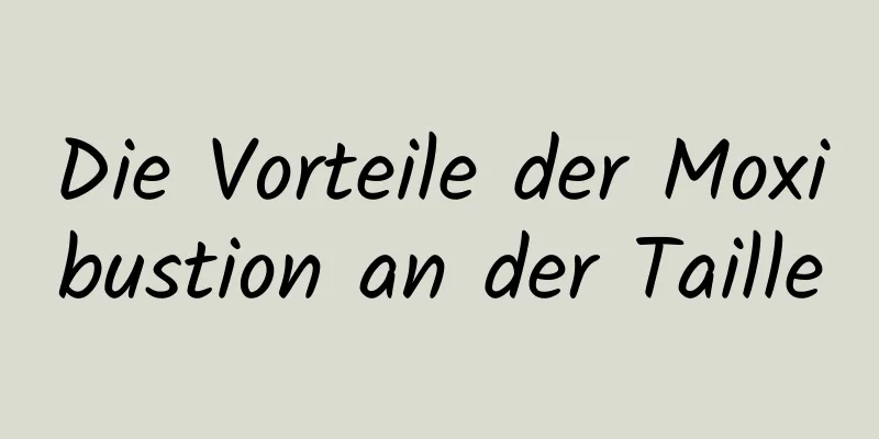 Die Vorteile der Moxibustion an der Taille