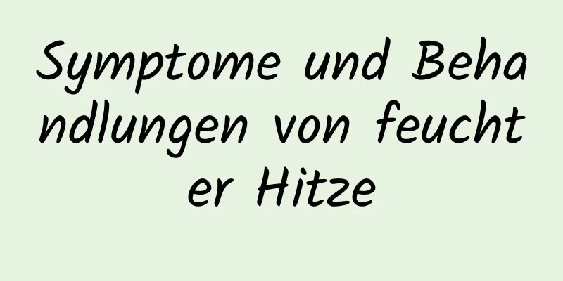 Symptome und Behandlungen von feuchter Hitze
