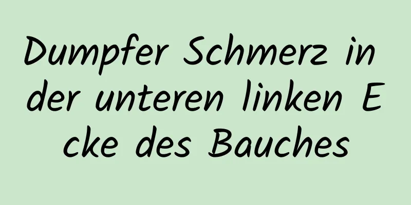 Dumpfer Schmerz in der unteren linken Ecke des Bauches