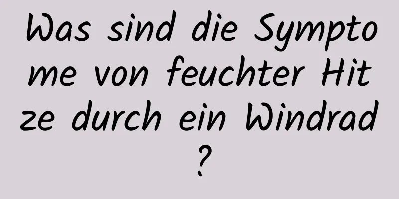 Was sind die Symptome von feuchter Hitze durch ein Windrad?