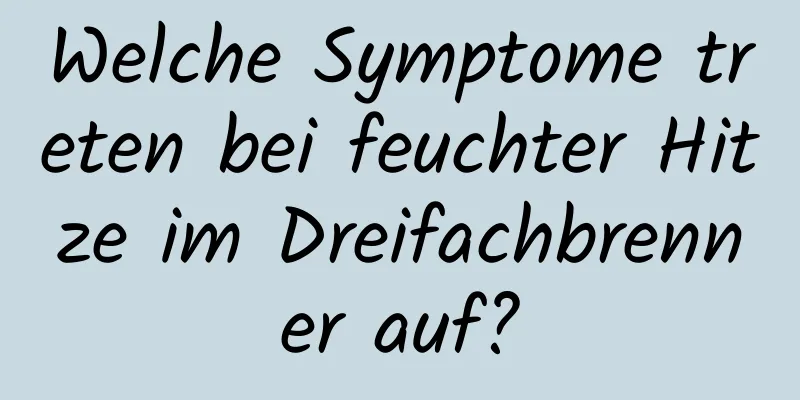 Welche Symptome treten bei feuchter Hitze im Dreifachbrenner auf?