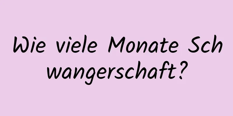Wie viele Monate Schwangerschaft?