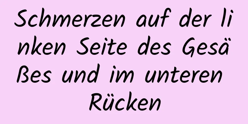 Schmerzen auf der linken Seite des Gesäßes und im unteren Rücken