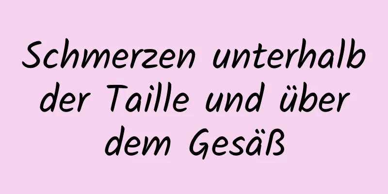 Schmerzen unterhalb der Taille und über dem Gesäß