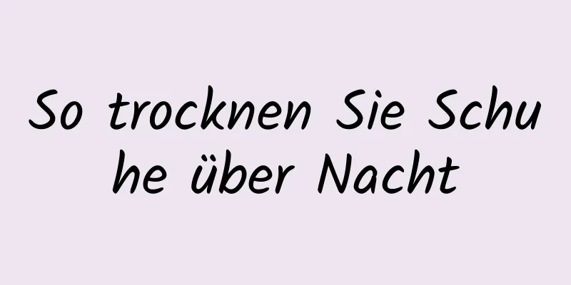 So trocknen Sie Schuhe über Nacht