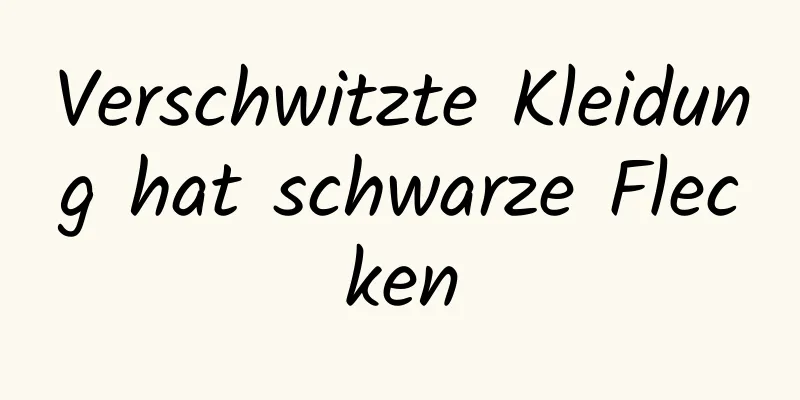 Verschwitzte Kleidung hat schwarze Flecken