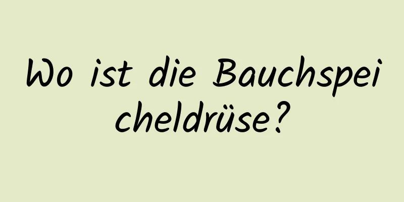 Wo ist die Bauchspeicheldrüse?