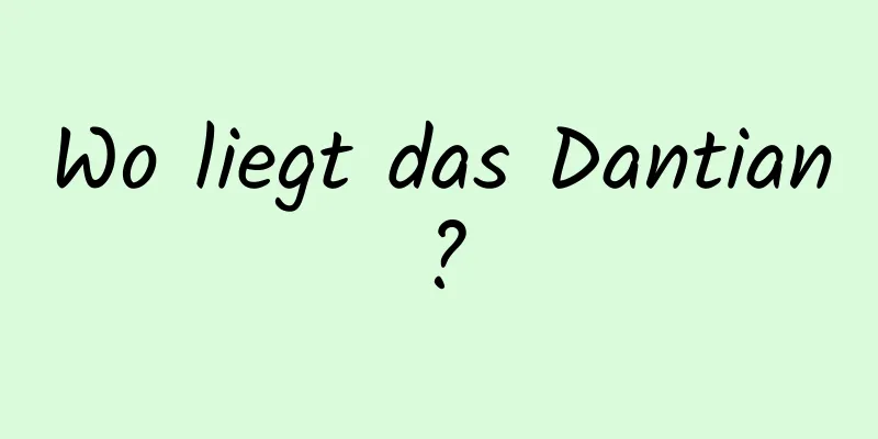 Wo liegt das Dantian?