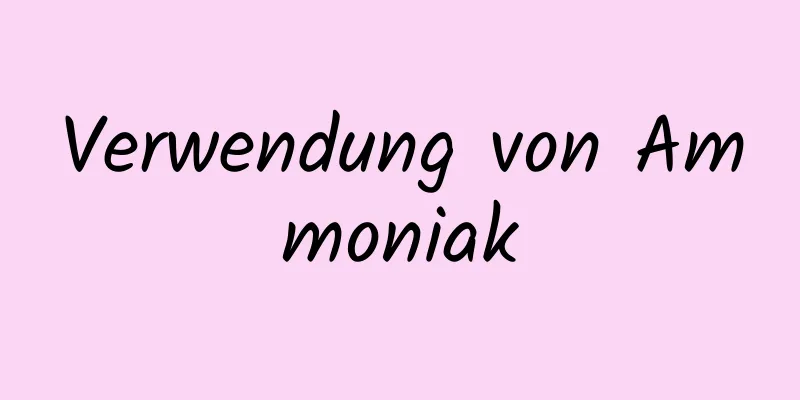 Verwendung von Ammoniak