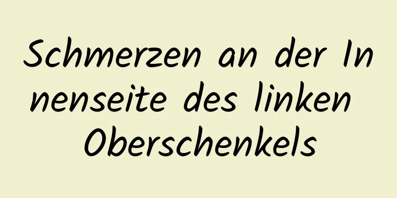 Schmerzen an der Innenseite des linken Oberschenkels
