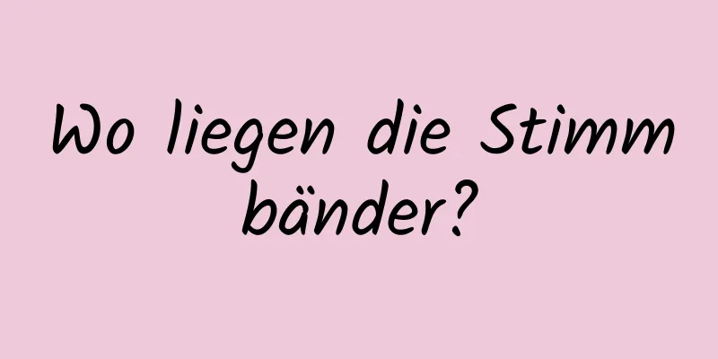 Wo liegen die Stimmbänder?