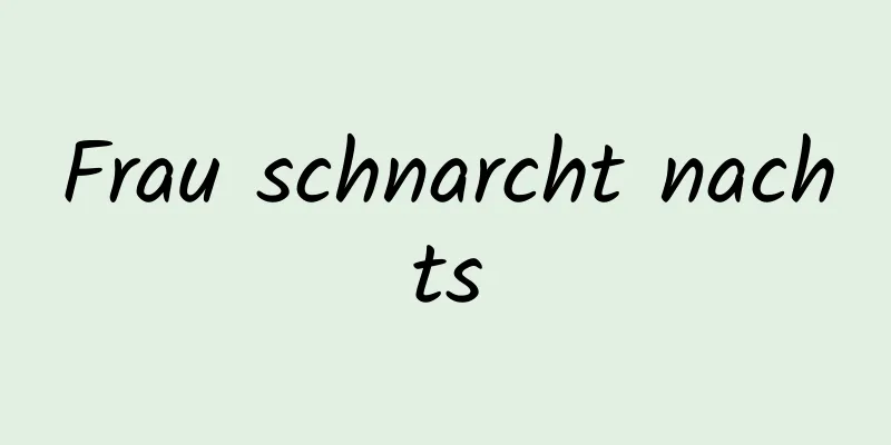 Frau schnarcht nachts