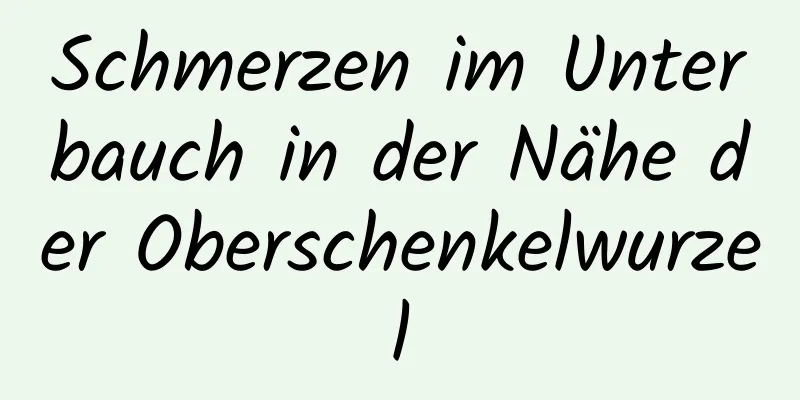 Schmerzen im Unterbauch in der Nähe der Oberschenkelwurzel