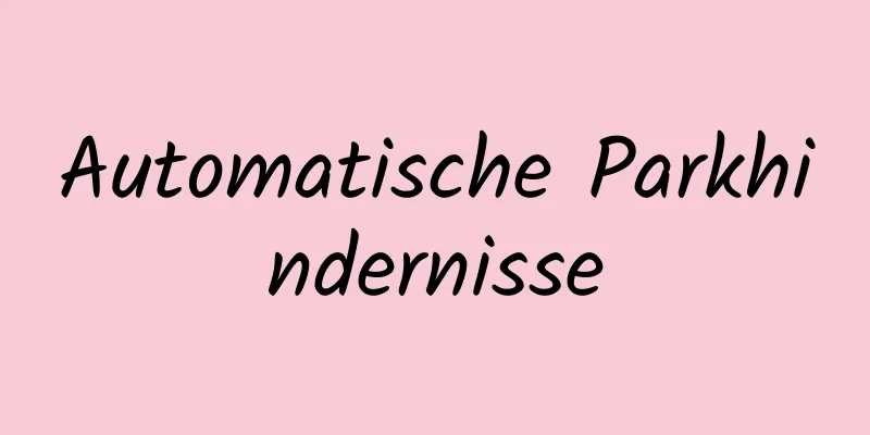 Automatische Parkhindernisse