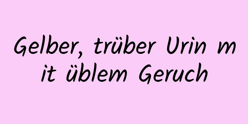 Gelber, trüber Urin mit üblem Geruch