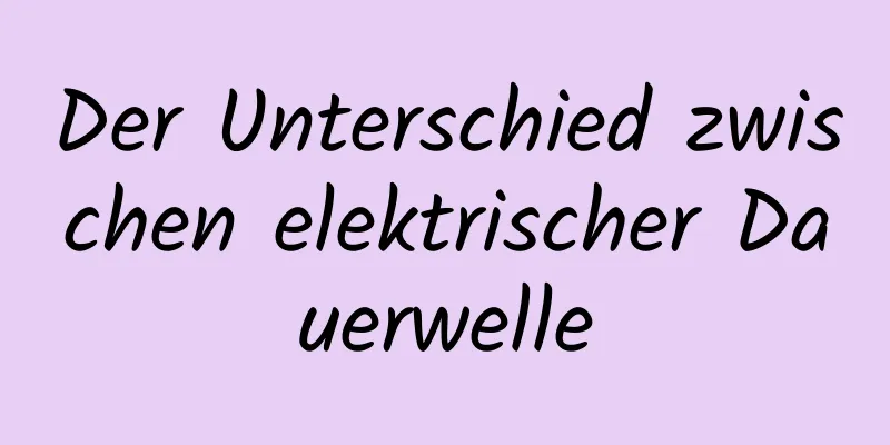 Der Unterschied zwischen elektrischer Dauerwelle