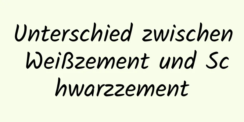 Unterschied zwischen Weißzement und Schwarzzement