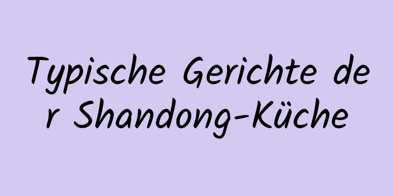 Typische Gerichte der Shandong-Küche