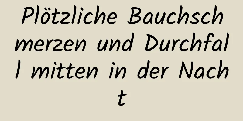 Plötzliche Bauchschmerzen und Durchfall mitten in der Nacht