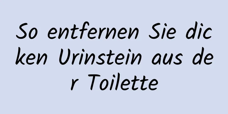 So entfernen Sie dicken Urinstein aus der Toilette