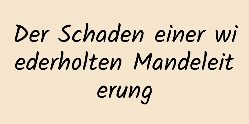 Der Schaden einer wiederholten Mandeleiterung