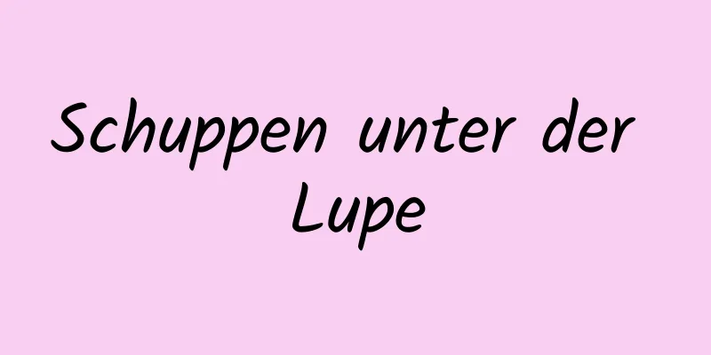 Schuppen unter der Lupe
