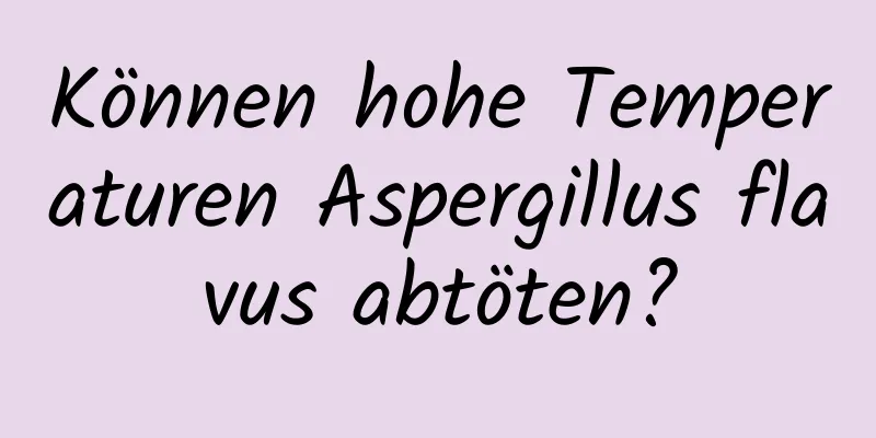 Können hohe Temperaturen Aspergillus flavus abtöten?
