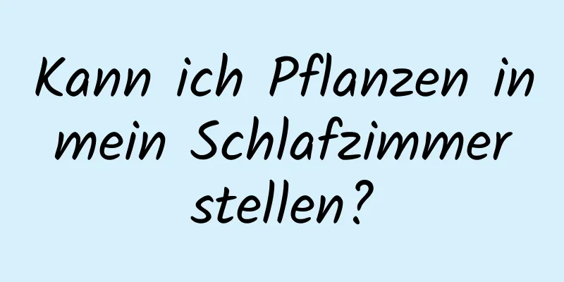 Kann ich Pflanzen in mein Schlafzimmer stellen?