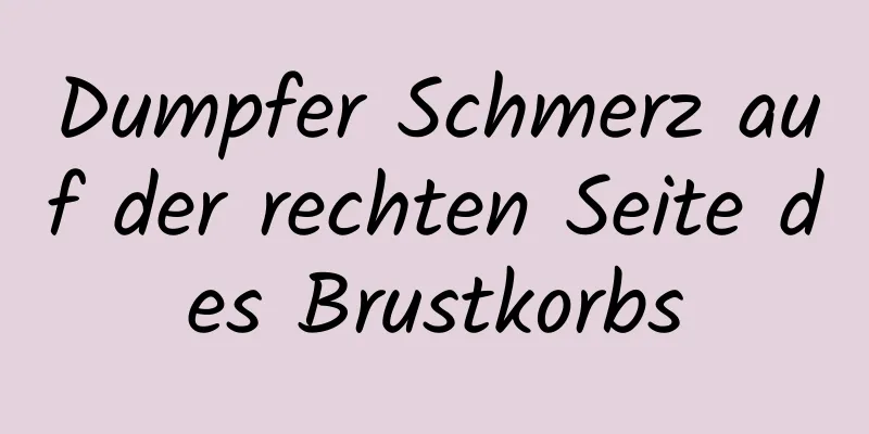 Dumpfer Schmerz auf der rechten Seite des Brustkorbs