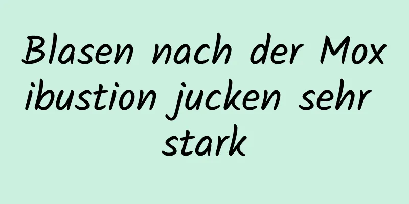 Blasen nach der Moxibustion jucken sehr stark