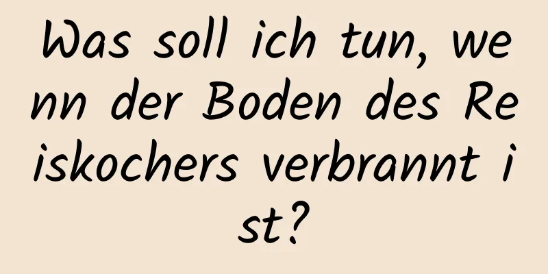 Was soll ich tun, wenn der Boden des Reiskochers verbrannt ist?