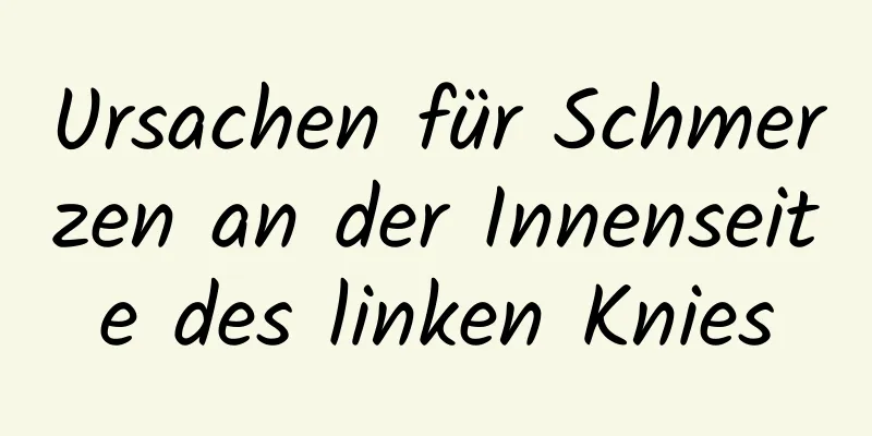 Ursachen für Schmerzen an der Innenseite des linken Knies