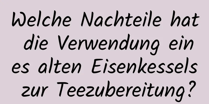 Welche Nachteile hat die Verwendung eines alten Eisenkessels zur Teezubereitung?