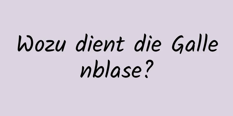 Wozu dient die Gallenblase?